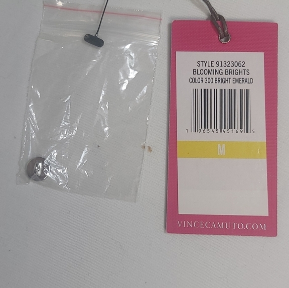 VINCE CAMUTO Blooming Brights Floral Ruffle Flutter Short Sleeve Blouse Medium - Picture 6 of 11